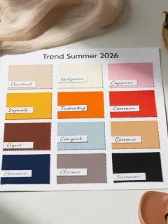 Vibrant summer 2026 color palette for fashion trends