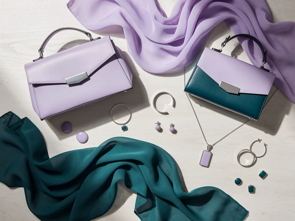 Digital Lavender and Oceanic Teal accessories, essential 2026 colors
