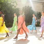 Spring 2026 Fashion Trends: Insider's Guide to What's Next Models displaying sustainable and vibrant Spring 2026 fashion trends outdoors.